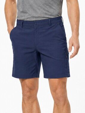 MERRELL Trail Hiking Shorts Nylon Stretch UPF 50+ Navy Blue Men's 36 x 9.5"
